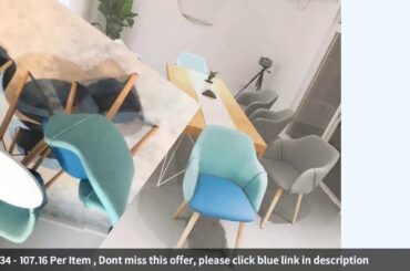 ✓Nordic Fabric Dining Chair Modern Simple Home Study Back Chair Ins Net