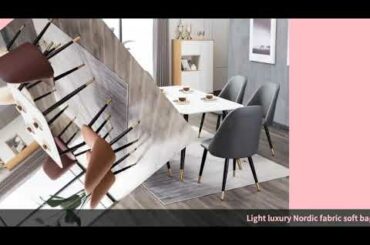 ☑Light luxury Nordic fabric soft bag chair simple mesh red hotel cafe