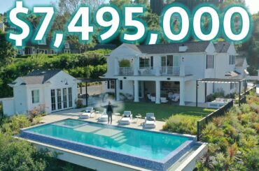 Touring a $7,495,000 ENCINO Mansion with 300 Ft Private Driveway!