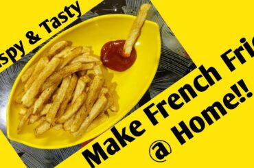 Tasty and Crispy French Fries at Home. Restaurant Style. French Fries Recipe.