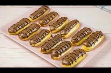 Easy French Cream Eclairs Recipe: creamy and delicious like never before!