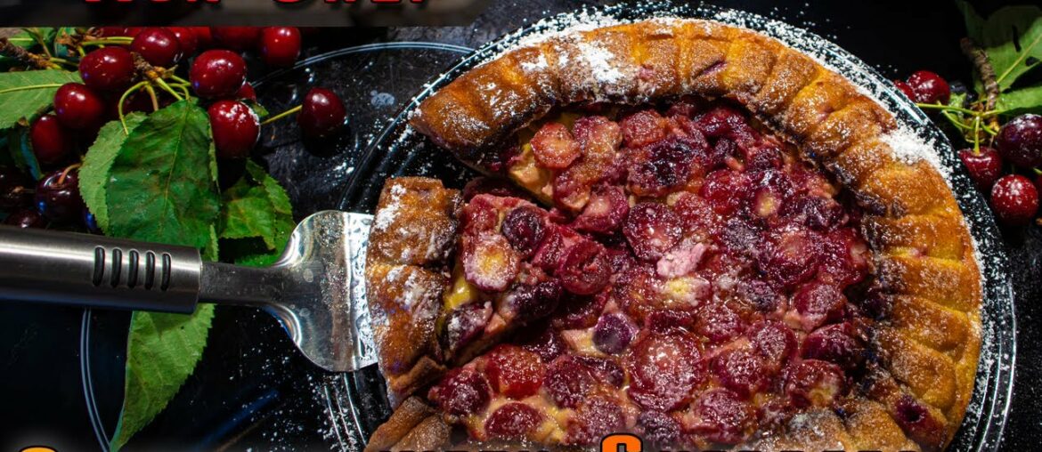 Clafoutis with Cherries. Recipe of a classic French dessert.