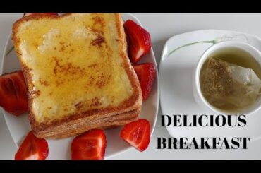 French Toast recipe - Breakfast 2020//Delicious French toast strawberry Breakfast recipe/Fennel tea