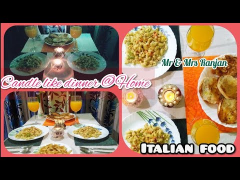 Restaurant Style Dining @home/Candle Light Dinner | White Sauce Macaroni | French Fries | Garlic Bun Restaurant Style Dining @home/Candle Light Dinner | White Sauce Macaroni | French Fries | Garlic Bun