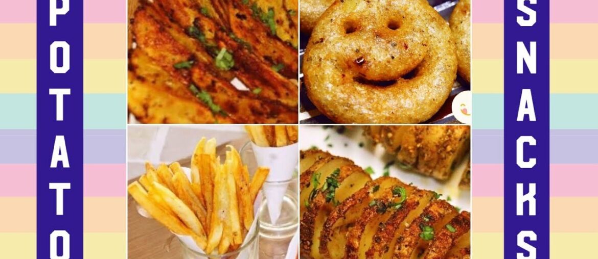 Potato Snacks Recipe | Potato Wedges Recipe | Potato Smiley Recipe | French Fries | Tornado Potato