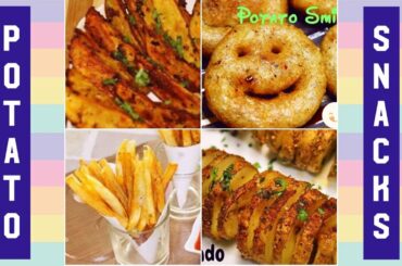 Potato Snacks Recipe | Potato Wedges Recipe | Potato Smiley Recipe | French Fries | Tornado Potato