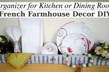 French Farmhouse Organizer Decor DIY Collaboration Trash to Treasure Image Transfer to Wood #WithMe