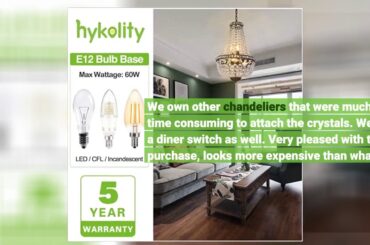 Review: Hykolity 6-Light Crystal Pendant Chandelier Lighting, 13.5 inch Modern French Empire Ce...