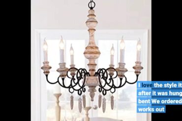 Best Review: OSAIRUOS French Country Chandelier Rustic Farmhouse Handmade Wood Distressed Chand...