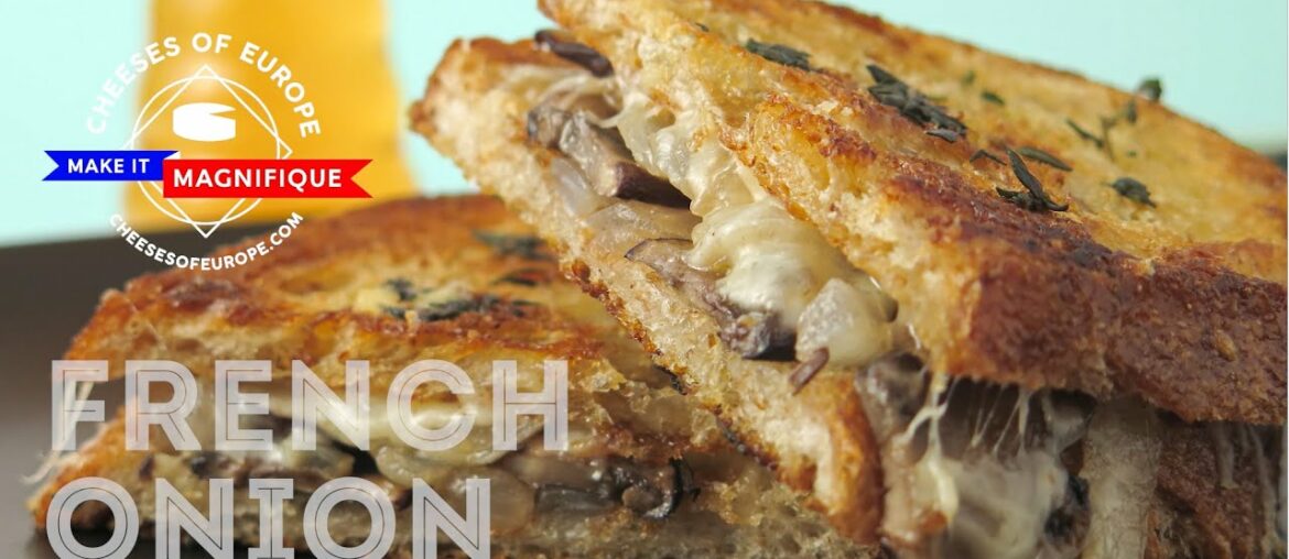 French Onion Grilled Cheese with Cremini Mushrooms 15 Sec French Onion Grilled Cheese with Cremini Mushrooms 15 Sec