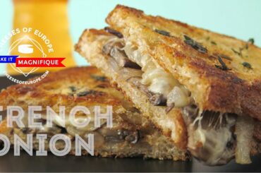 French Onion Grilled Cheese with Cremini Mushrooms 15 Sec