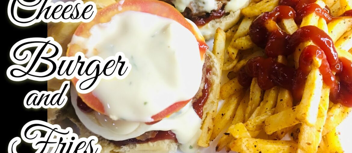 Cheese Burger and Fries | How to make your own Burger Meal Cheese Burger and Fries | How to make your own Burger Meal