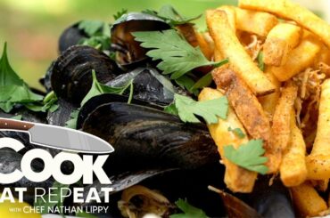 Garlic. Butter. Wine. Fries. Mussels. It's Moules Frites! | Cook Eat Repeat | Blackstone