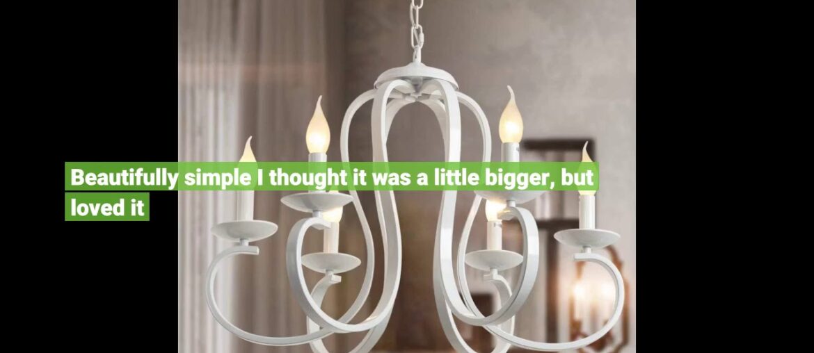 Review: LALUZ A03505 Rustic French Country Chandelier 3 Lights Bronze Farmhouse Fixture with Cr...