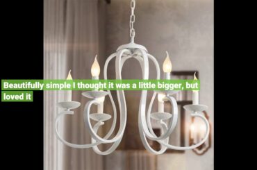 Review: LALUZ A03505 Rustic French Country Chandelier 3 Lights Bronze Farmhouse Fixture with Cr...