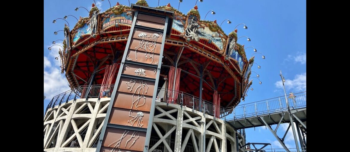 A unique carrousel on an island in Nantes, France A unique carrousel on an island in Nantes, France