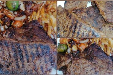 Beef steak recipe | Beef steak with French Fries recipe | Spicy Beef Steak Recipe | Eid Special