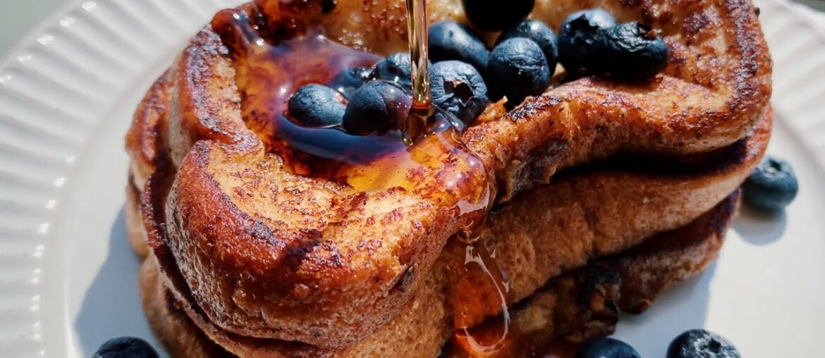 Eggless French Toast Recipe - Vegan French Toast Recipe without Custard Powder or Cornstarch