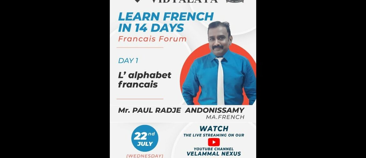 DAY - 1 - L' alphabet francais (LEARN FRENCH IN 14 DAYS)