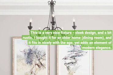 Top Review: LOG BARN French Country Chandelier, Farmhouse Lighting in Rustic Metal Finish, Shab...