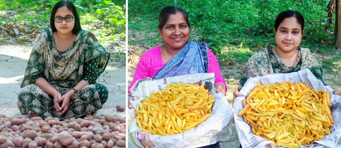 French Fries Making Village Recipe by Village Food Life