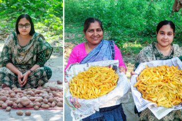 French Fries Making Village Recipe by Village Food Life