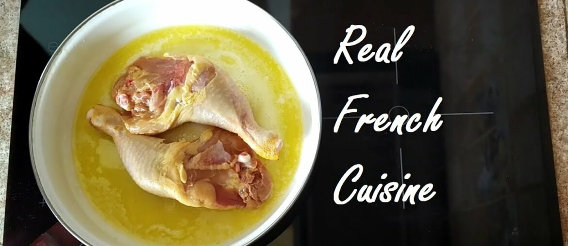 French recipe "Poulet à la crème" (Chicken with double cream)