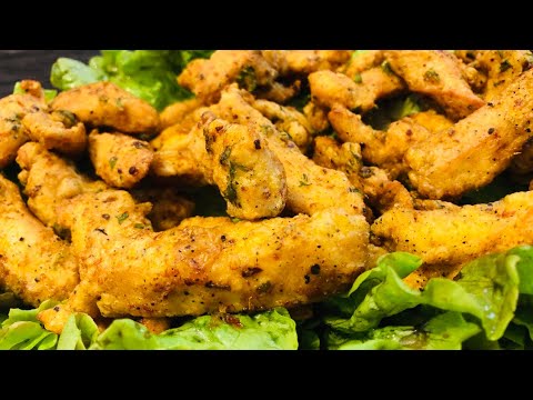 کرسپی چکن فنگرز -Crispy Chicken Fingers / Strips Fry Recipe by Desi French Kitchen کرسپی چکن فنگرز -Crispy Chicken Fingers / Strips Fry Recipe by Desi French Kitchen