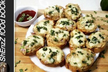 Chicken Cheese Open Sandwich recipe by "Shenzz Food Book!" | French bread sandwich!