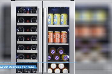 Avallon AWC241FD 42 Bottle 24" Dual Zone French Door Built-In Wine Cooler