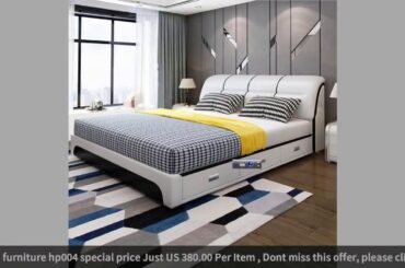 modern european solid wood bed Fashion Carved  leather  french bedroom