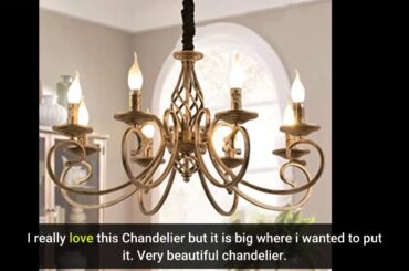 Must See Review: Ganeed 6 Lights Chandeliers,French Country Vintage Metal Chandelier Lighting,C...