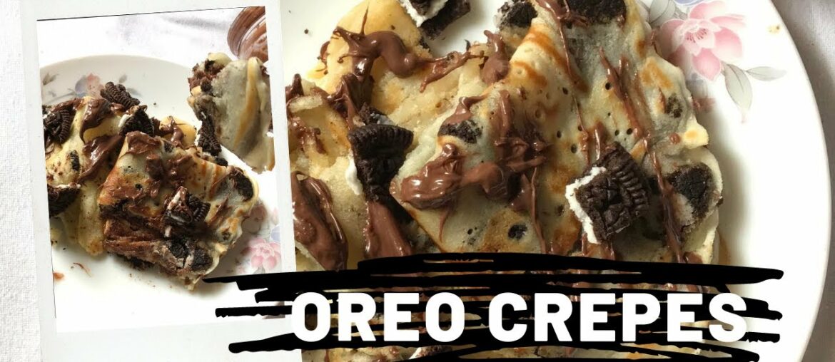 French crepes at home | Eggless Oreo crepes recipe | Cafe style french crêpes