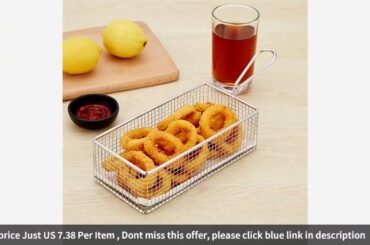 ✓304 Stainless Steel Rectangular Dining Basket French Fries Chicken Sto