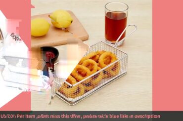 ✓304 Stainless Steel Rectangular Dining Basket French Fries Chicken Sto