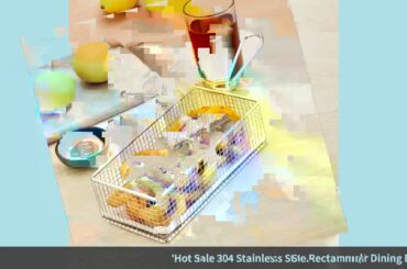 ✓Hot Sale 304 Stainless Steel Rectangular Dining Basket French Fries Ch