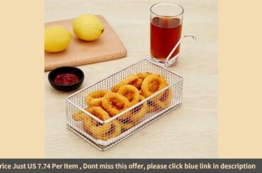 ✓304 Stainless Steel Rectangular Dining Basket French Fries Chicken Sto