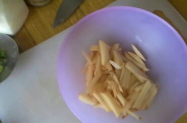 french fries spinach mashup healthy snack,french fries keerai  recipe