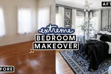EXTREME BEDROOM MAKEOVER (From Start To Finish) - Moody French Room Transformation! (part 2)