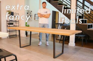 How To Build a HIGH QUALITY Dining Table with LIMITED TOOLS // #DIY //  #Woodworking