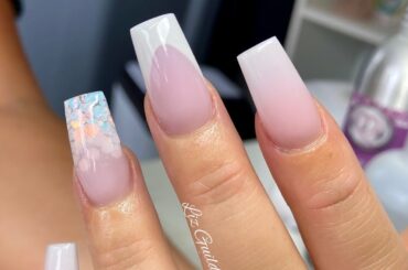 Fresh Set ~ Acrylic Nails ~ French, Ombre And Glitter