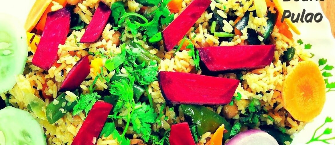 French Beans Pulao Recipe | वेजिटेबल पुलाव  | Vegetable Rice Recipe.