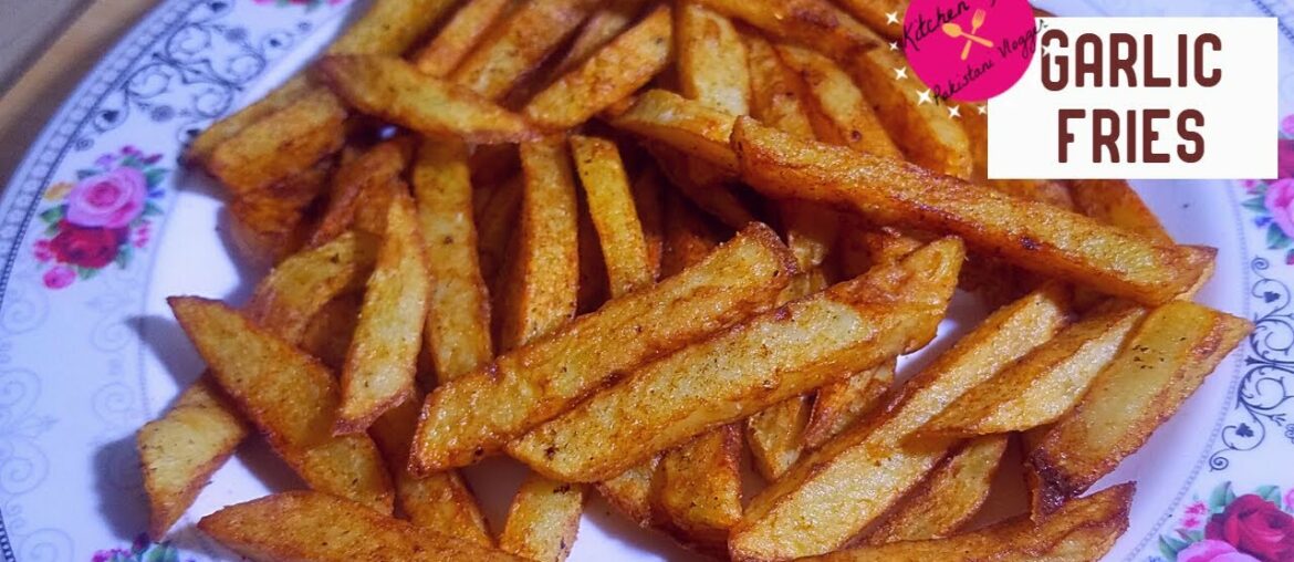 Garlic French Fries Recipe in Hindi Urdu | French Fries at Home by Kitchen of Pakistani Vlogger