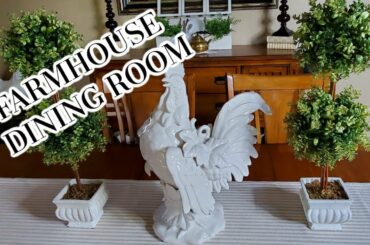 FARMHOUSE DINING ROOM DECOR - HOME STAGING- DINING ROOM TOUR