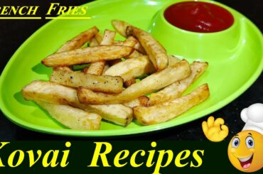 French Fries Recipe in Tamil / Potato Fries Recipe / Crispy Homemade French Fries / Kovai Recipes