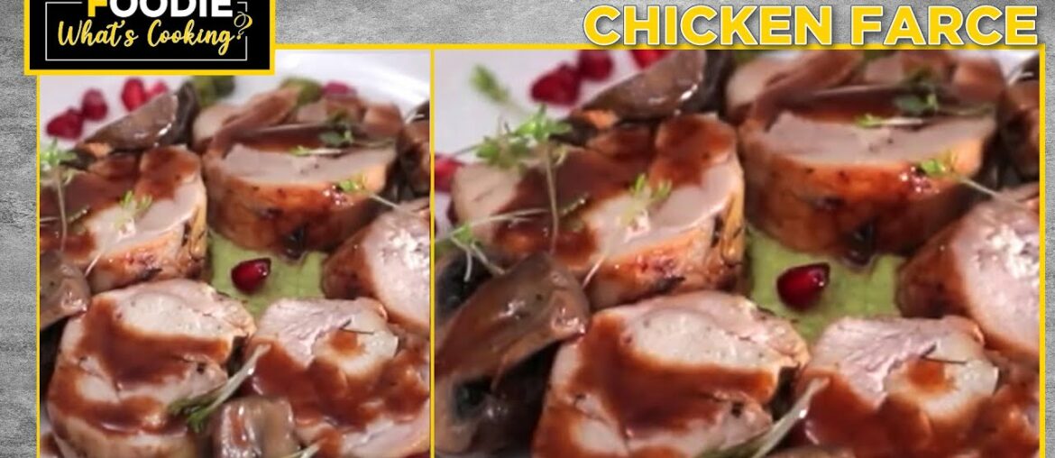 French Chicken Farce with Veloute & Port Wine Jus | Gourmet French Menu | Chicken Mousse