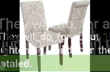 Christopher Knight Home French Linen Dining Chairs, 2-Pcs Set, Light Brown Embroidery