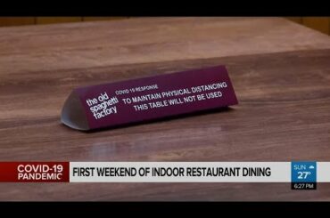 First weekend of indoor restaurant dining