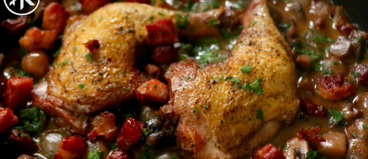 Coq Au Vin | Keto Chicken Recipe | Chicken in Red Wine