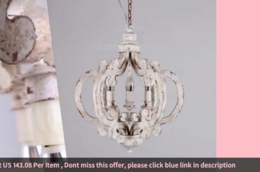✓6 light chandelier vintage white wood chandelier french style hanging